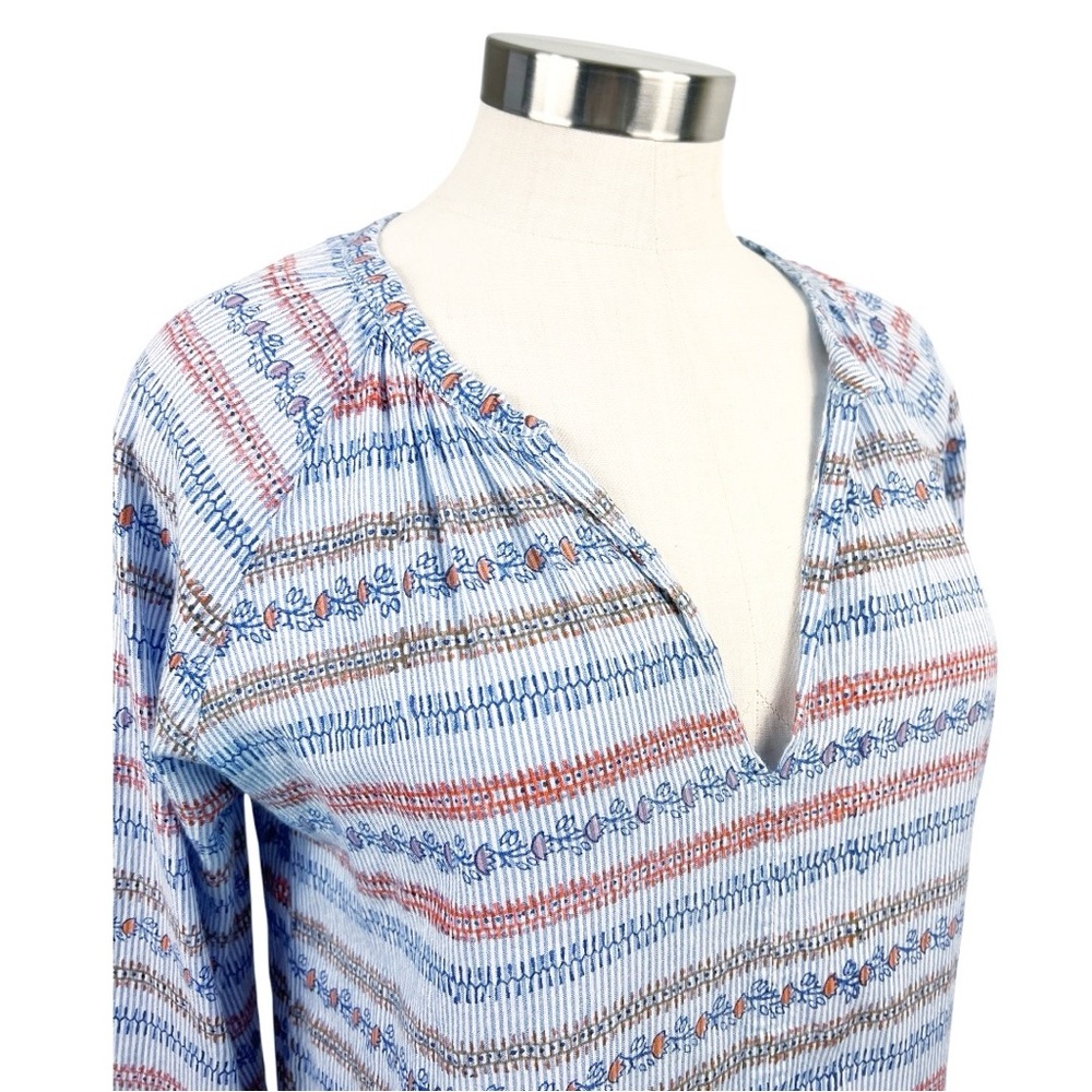Roberta Roller Rabbit Blue Striped Blouse Size‎ Small - Picture 2 of 7